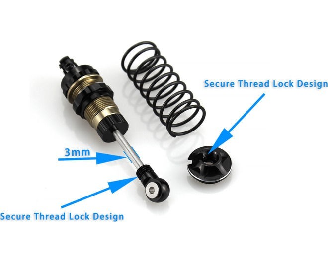 Hot Racing AMN63DP01 63mm Aluminum Threaded Front Shocks (2) ARRMA Mini Kraton