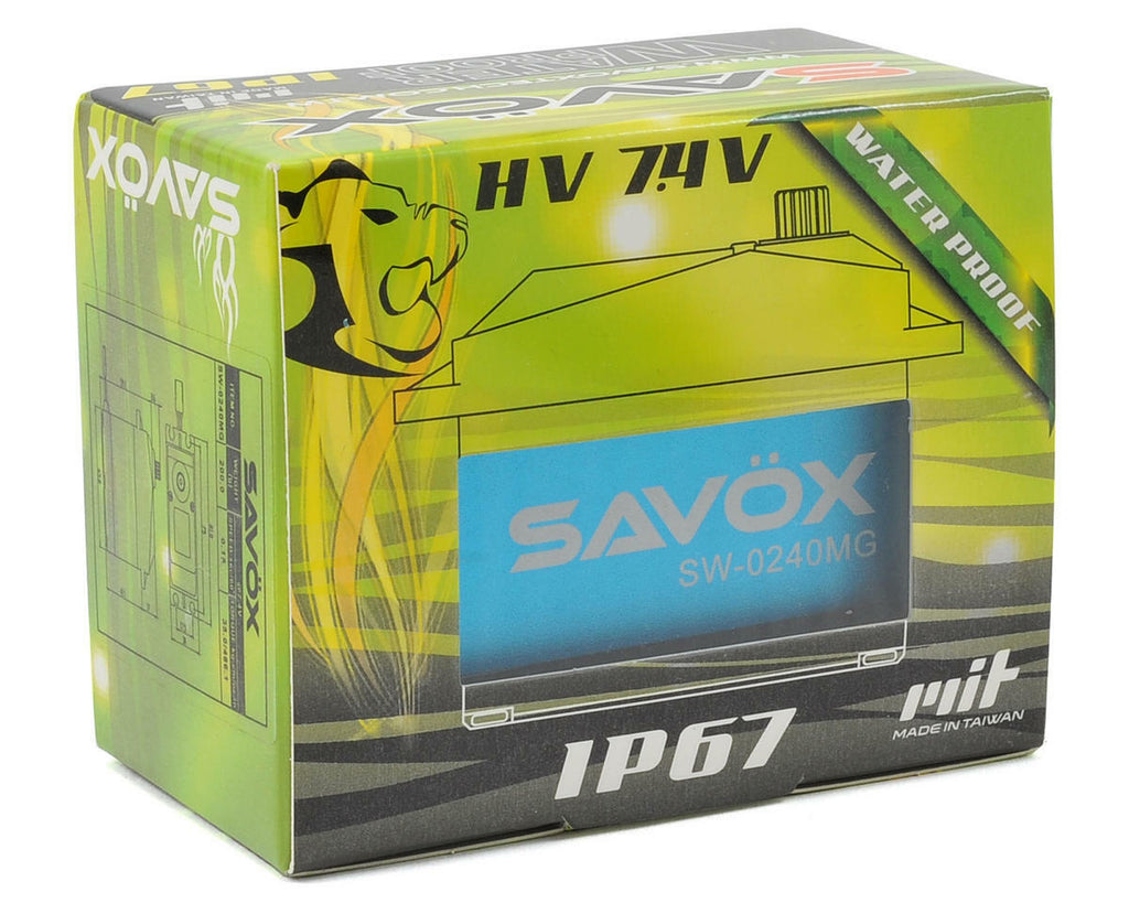 Savox SW-0240MG 0240 Super Speed Waterproof Digital 1/5 Scale Servo High Voltage