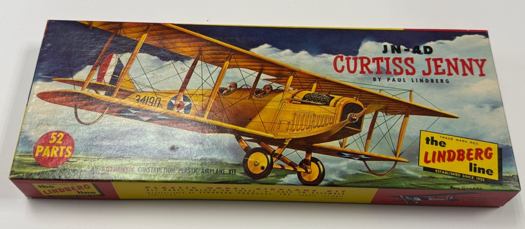 Vintage Lindberg- JN-4D Curtiss "JENNY" WW-1 WW1 Scout-#534 Plastic Model kit