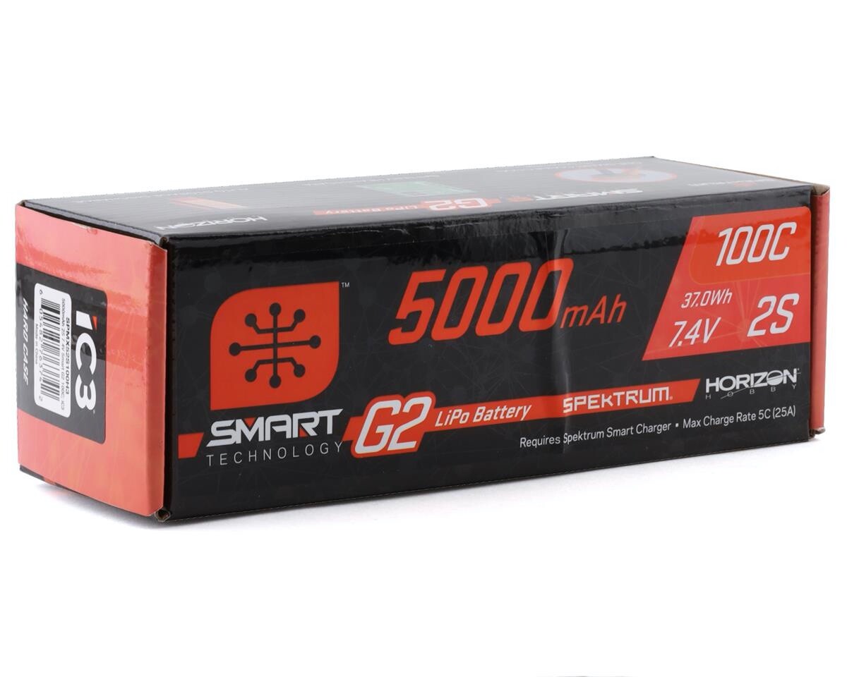 Spektrum RC 2S Smart G2 LiPo 100C Battery Pack 7.4V 5000mAh w/ IC3 Connector