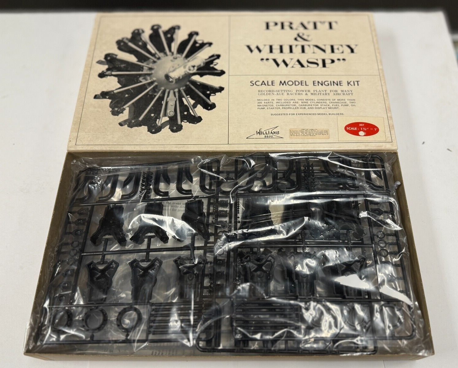1:8 Vintage Pratt & Whitney Wasp Williams Bros RC Scale Model Engine Kit 307
