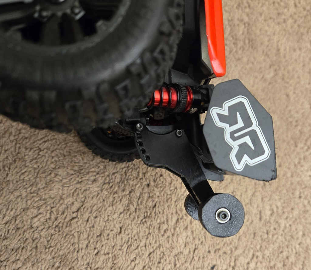 3D Printed Super Tough Wheelie for Mini Kraton Stiff TPU Simple Installation!