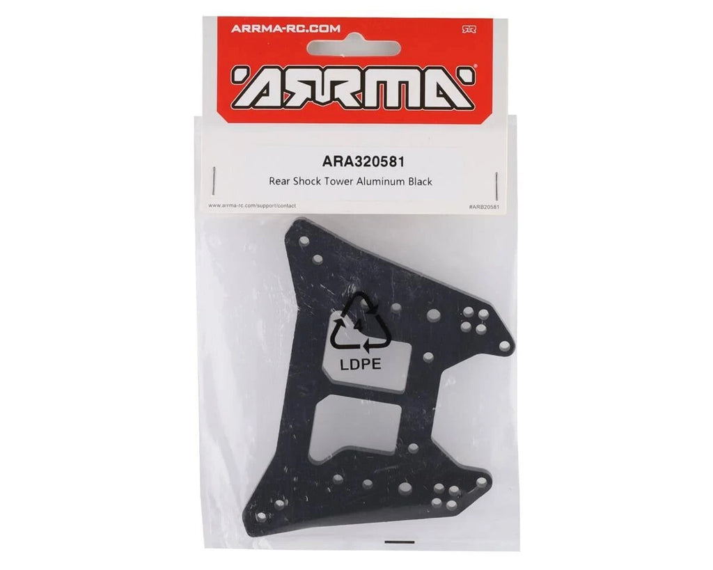 Arrma ARA320581 320581 Rear Shock Tower Aluminum Black Kraton Notorious 6S