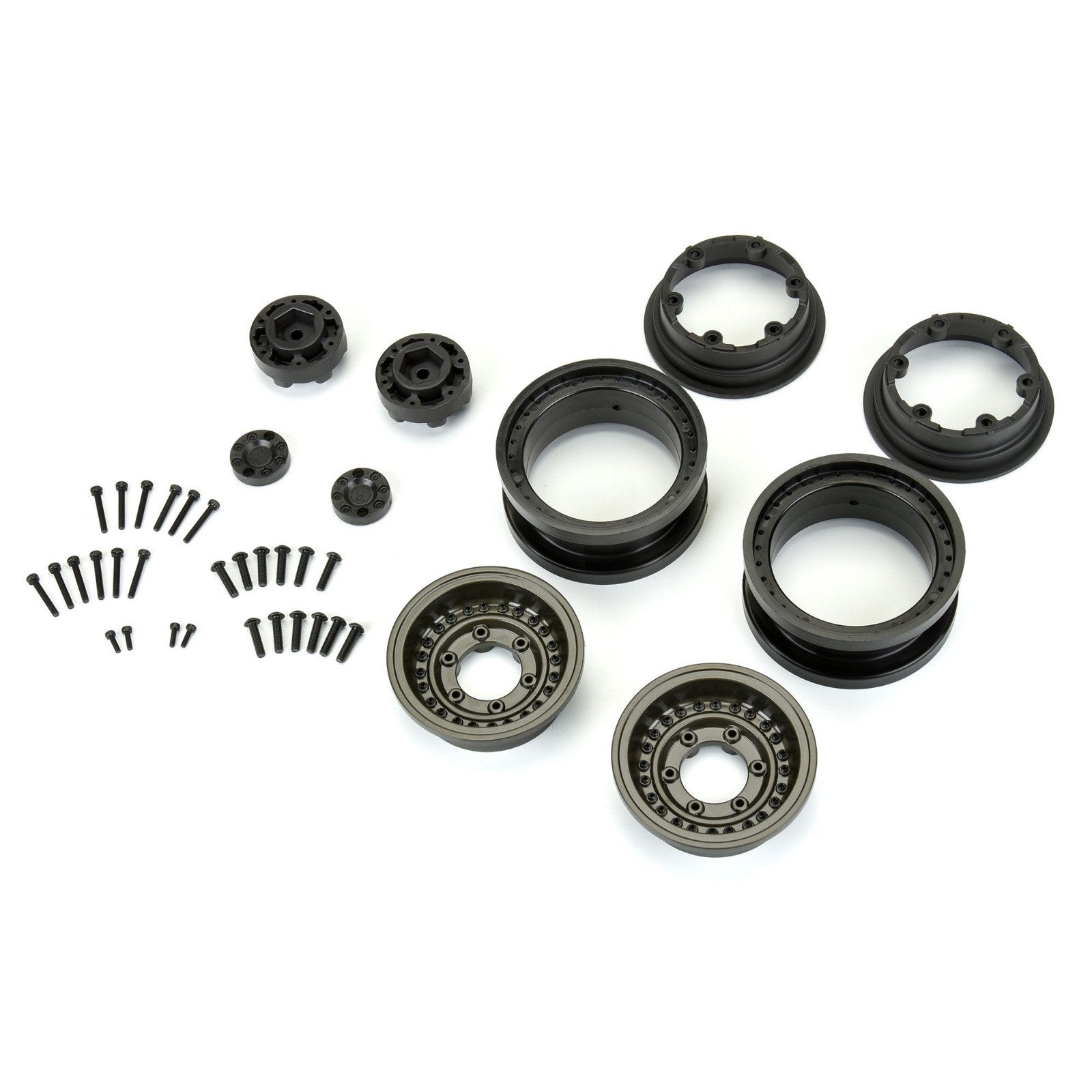 Pro-Line 2.9" Black Rhino Armory Aluminum SCX6 Wheels, Gunmetal (2) PRO282600