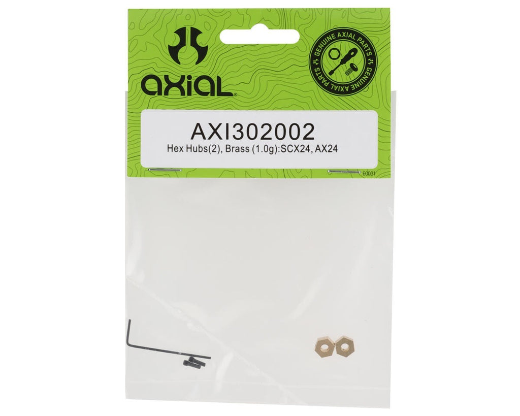 Axial AX24 / SCX24 Brass Hex Hubs (2) (1g) AXI302002 302002 : C10 Gladiator