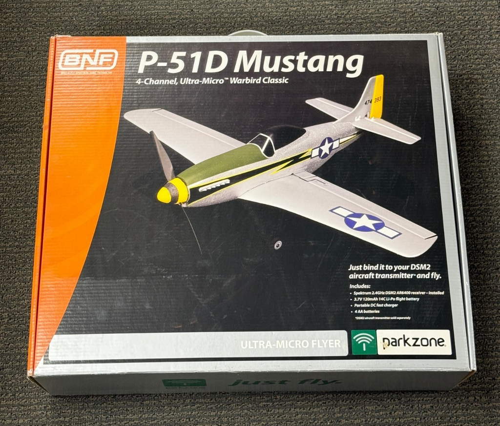 Excellent Parkzone P-51 P51 P-51D Mustang RC Electric BNF Airplane PKZ3680