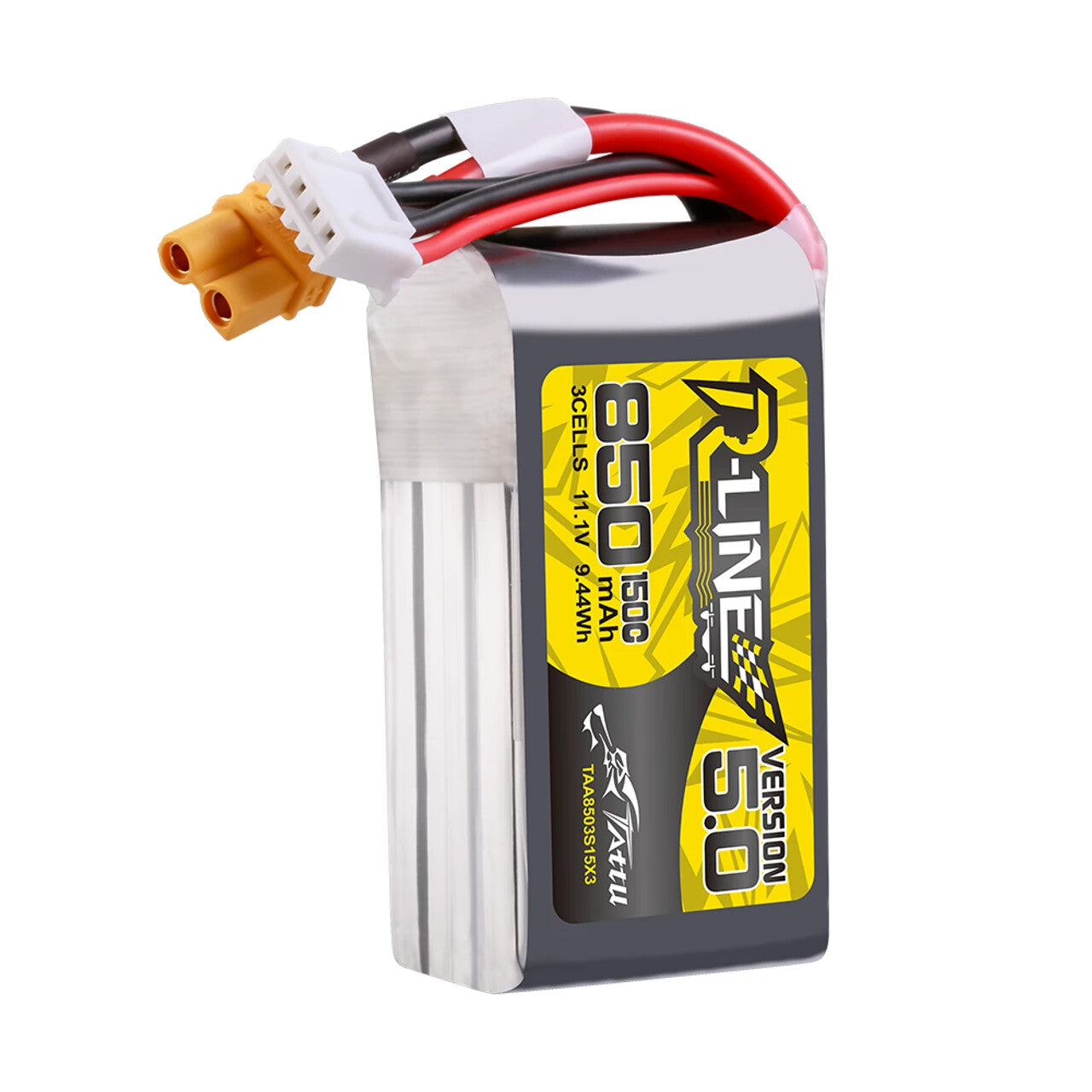 Tattu R-Line Version 5.0 850mAh 3S 11.1V 150C Lipo Battery Pack With XT30 XT 30