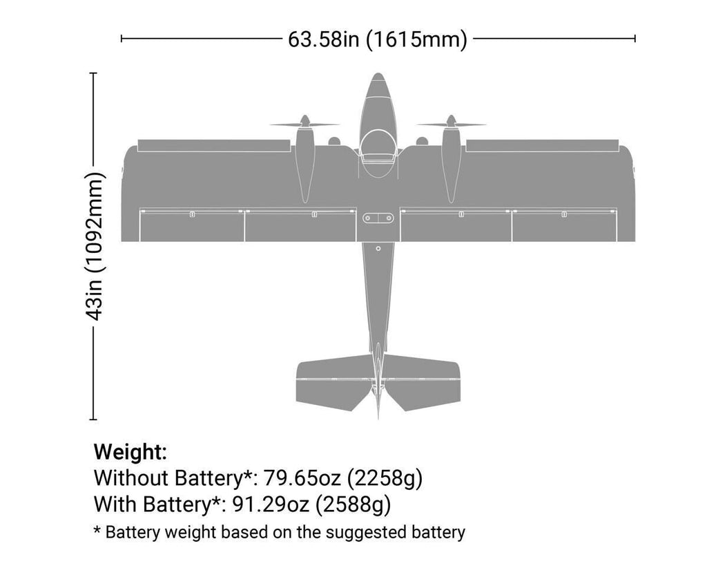 E-flite EFlite Twin Timber 1.6m PNP Plug in Play Electric Airplane EFL23875