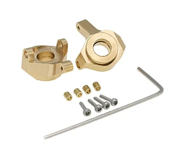 Alloy Machined Brass 9g Each Steering Blocks for Axial 1/24 SCX24 Rock Crawler