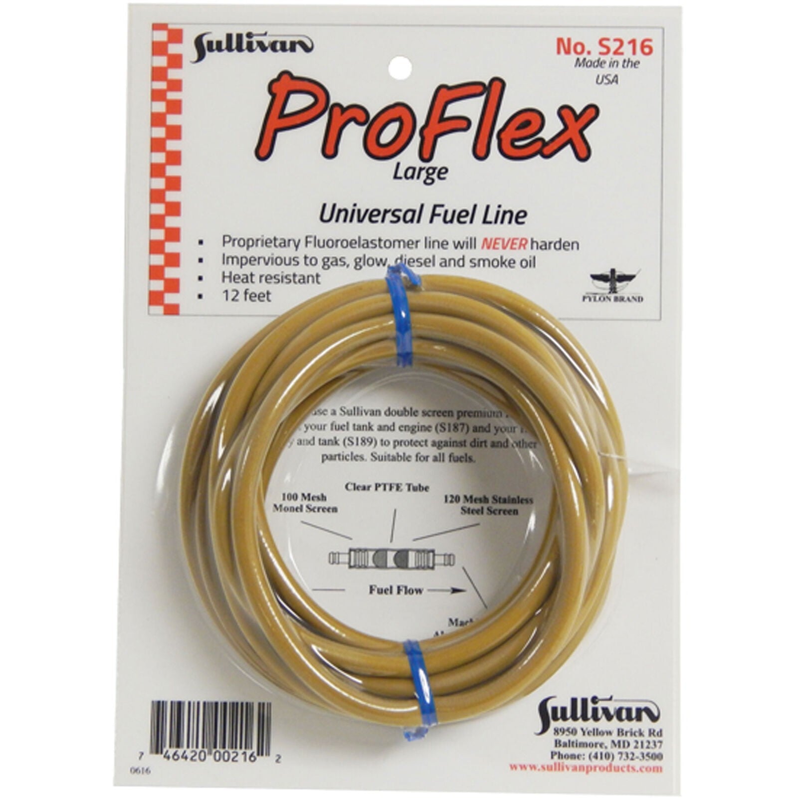 Sullivan Products 10' ProFlex Large SUL216 216 RC Airplane GAS Nitro Fuel Line