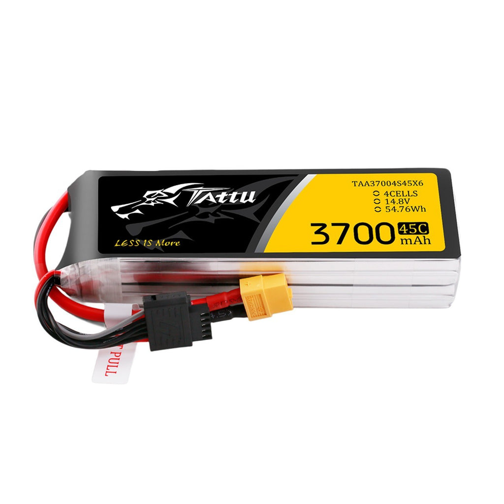 Tattu GTech 3700mAh 4S 14.8v 45C RC Airplane Lipo Battery Pack with XT60 Plug