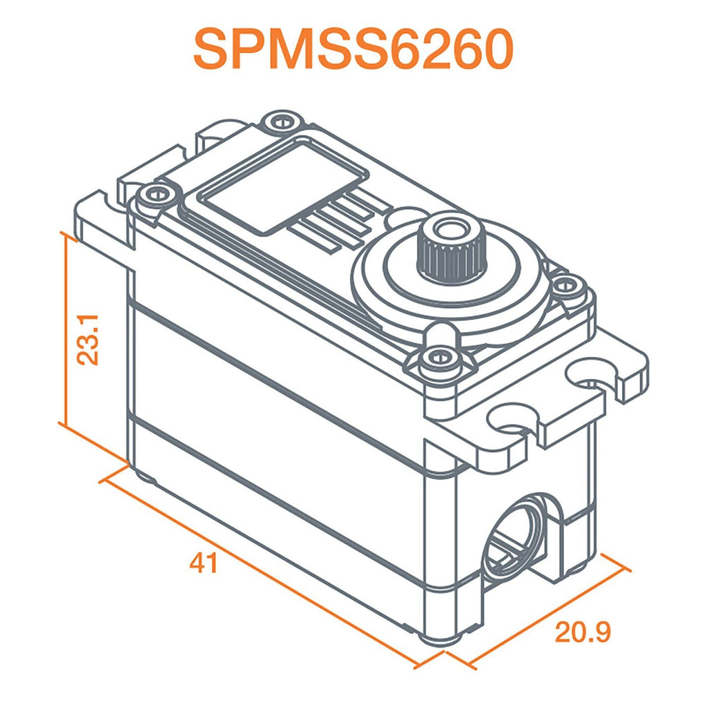 Spektrum S6260 High Torque High Speed Digi HV Metal Servo SPMSS6260 Servos