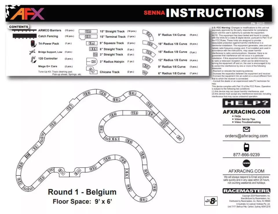 AFX Ayrton Senna Lotus Limited Edition HO Scale Slot Car Formula Race Set 22112
