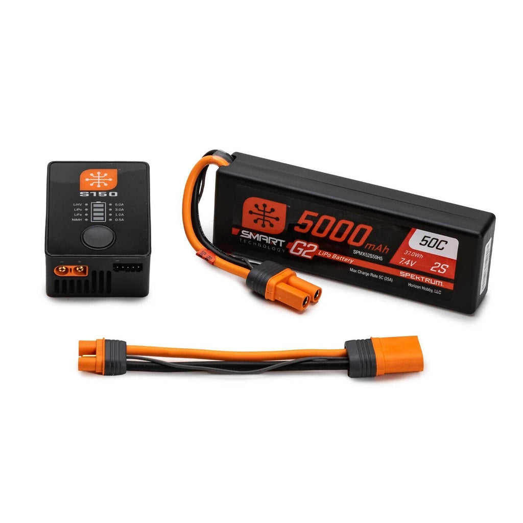 Spektrum SPMXG2PS2 Smart G2 Powerstage Surface Bundle: 2S 5000mAh LiPo Battery