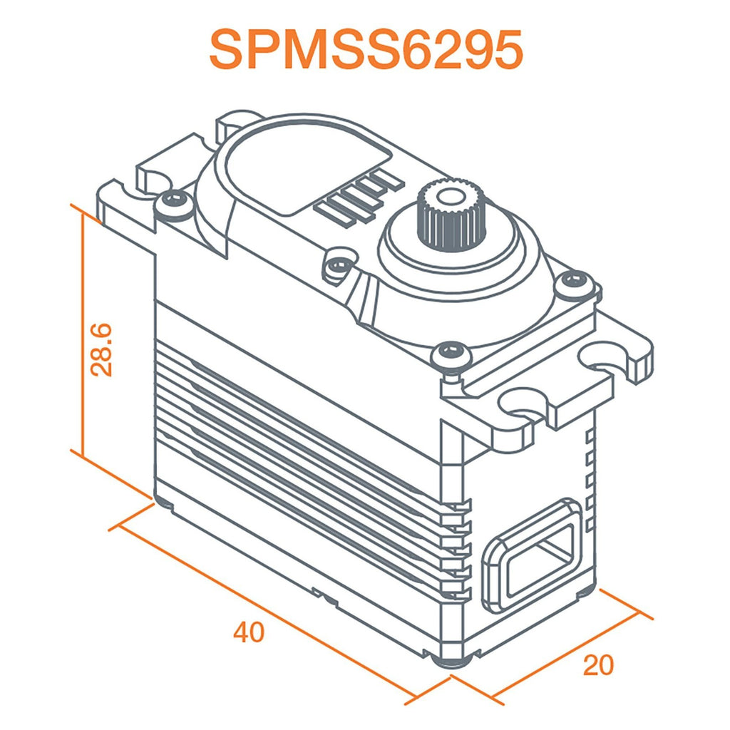 Spektrum RC S6295 1/8 Digital High Speed Metal Gear Servo High Voltage SPMSS6295