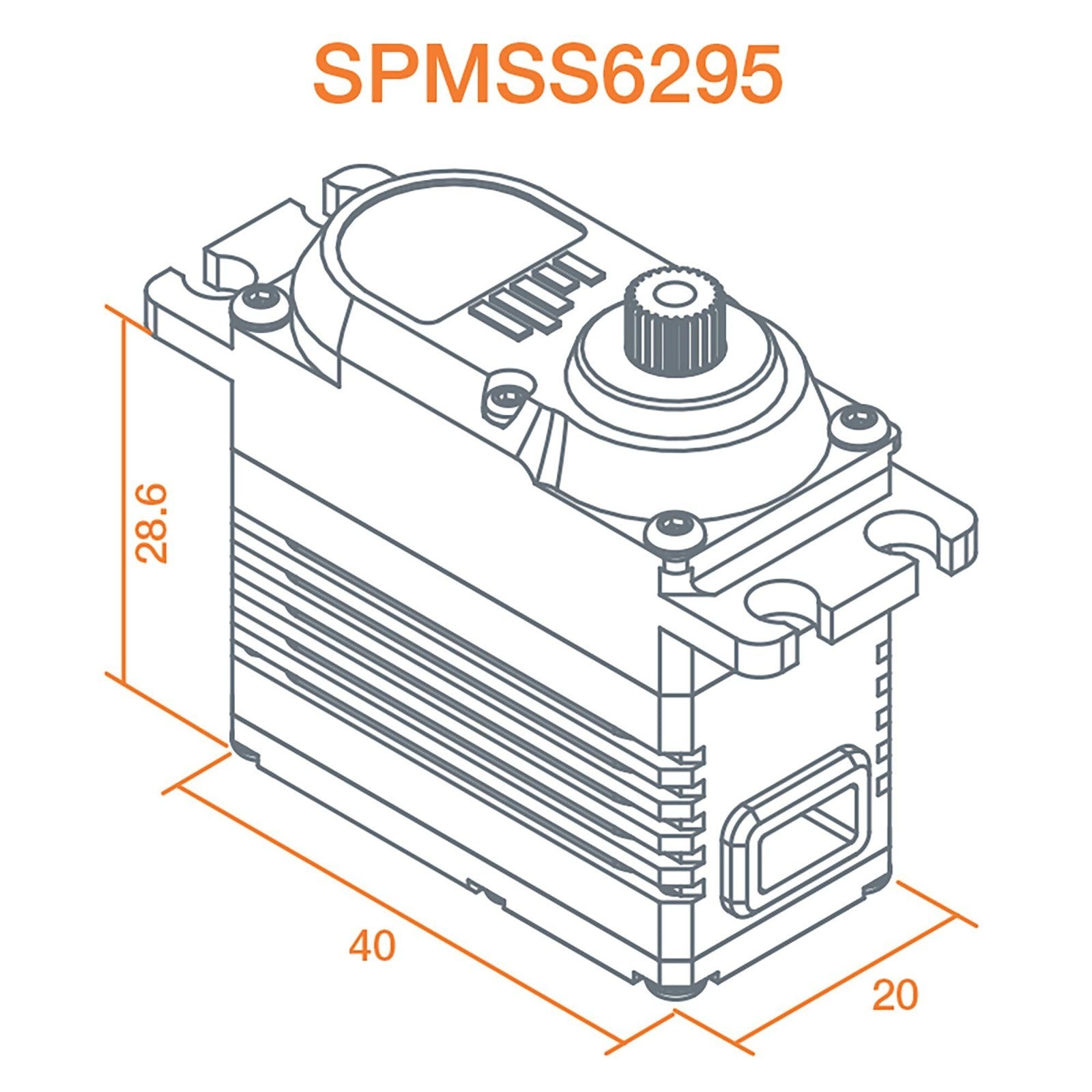 Spektrum RC S6295 1/8 Digital High Speed Metal Gear Servo High Voltage SPMSS6295