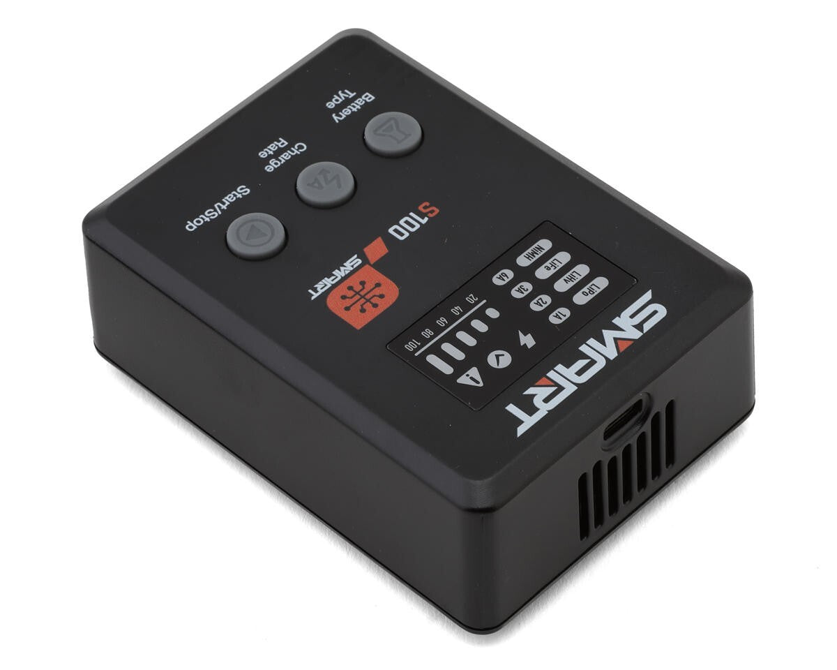 Spektrum RC S100 Smart Charger w/USB-C Power Supply Combo SPMXC2090P