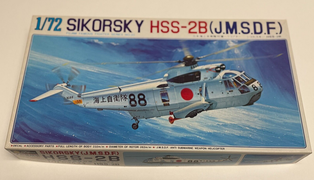 Fujimi Sikorsky (J.M.S.D.F) HSS-2B Helicopter 1/72 Scale Plastic Model Kit