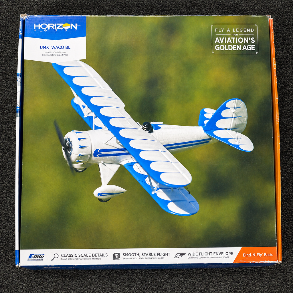 E-flite Eflite UMX Waco BL BNF Basic Brushless RC Biplane AS3X EFLU5350