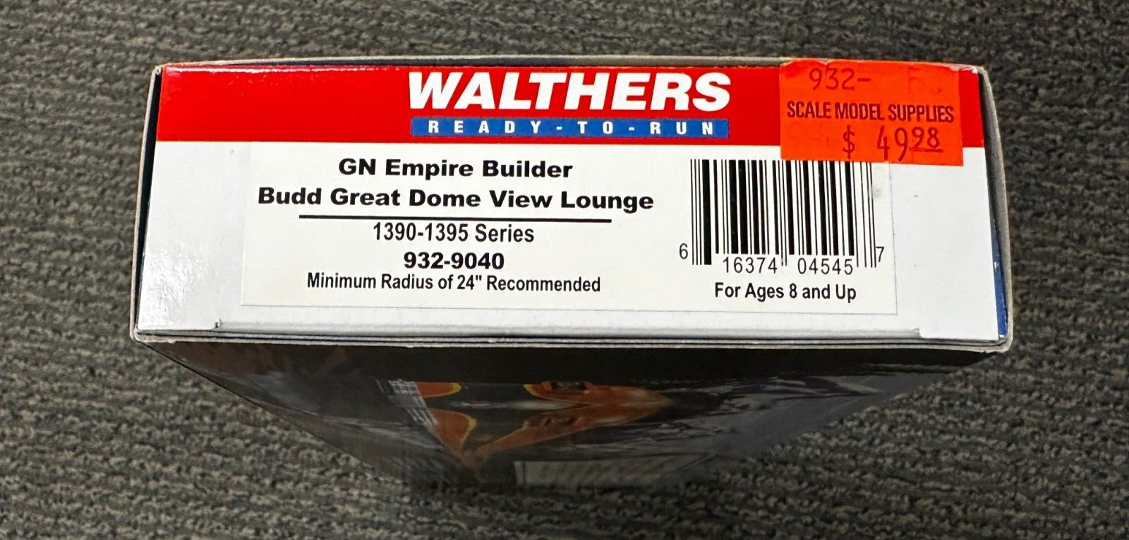HO Walthers 932-9040 GN Empire Builder Budd Great Dome View Lounge Passenger Car