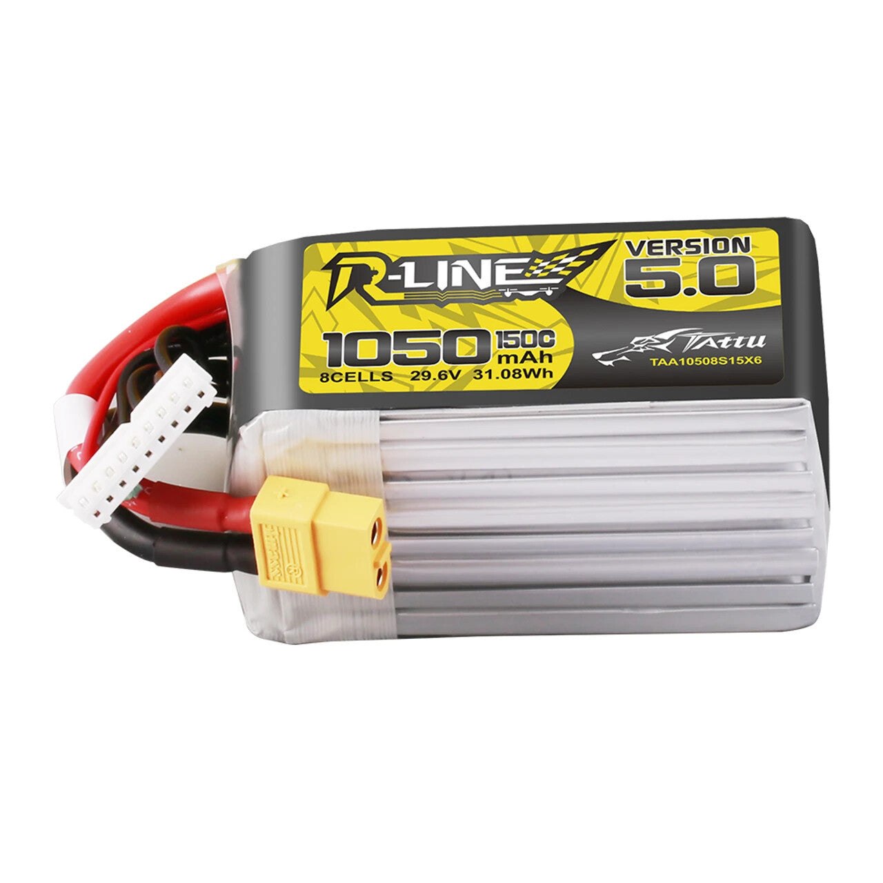 2x Tattu R-Line Version 5.0 1050mAh 8S 150C 29.6V Lipo Battery Pack With XT60