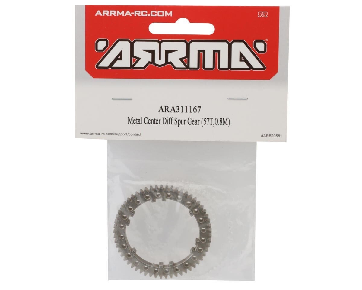 Arrma Kraton/Outcast Big Rock 3S 4S BLX Metal Center Differential Spur Gear 57T