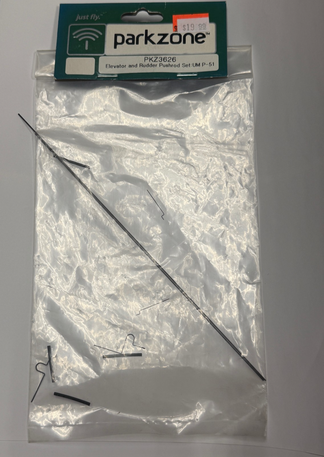 ParkZone UMX P-51 P51D RC Airplane Elevator and Rudder Pushrod Set PKZ3626