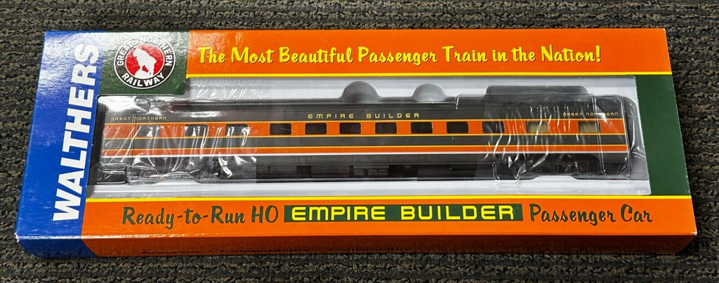 Walthers HO Scale Great Northern AC&F Ranch Lounge Passenger Car NOS 932-9034