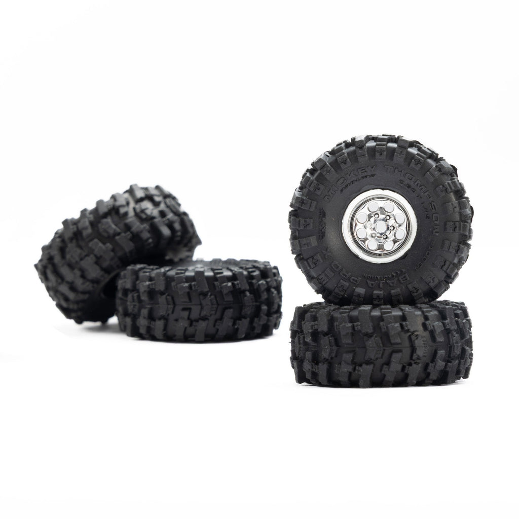 PRO1025110 1/30 Baja Pro X Front/Rear Mounted Chrome Beast Tires (4) Axial SCX30