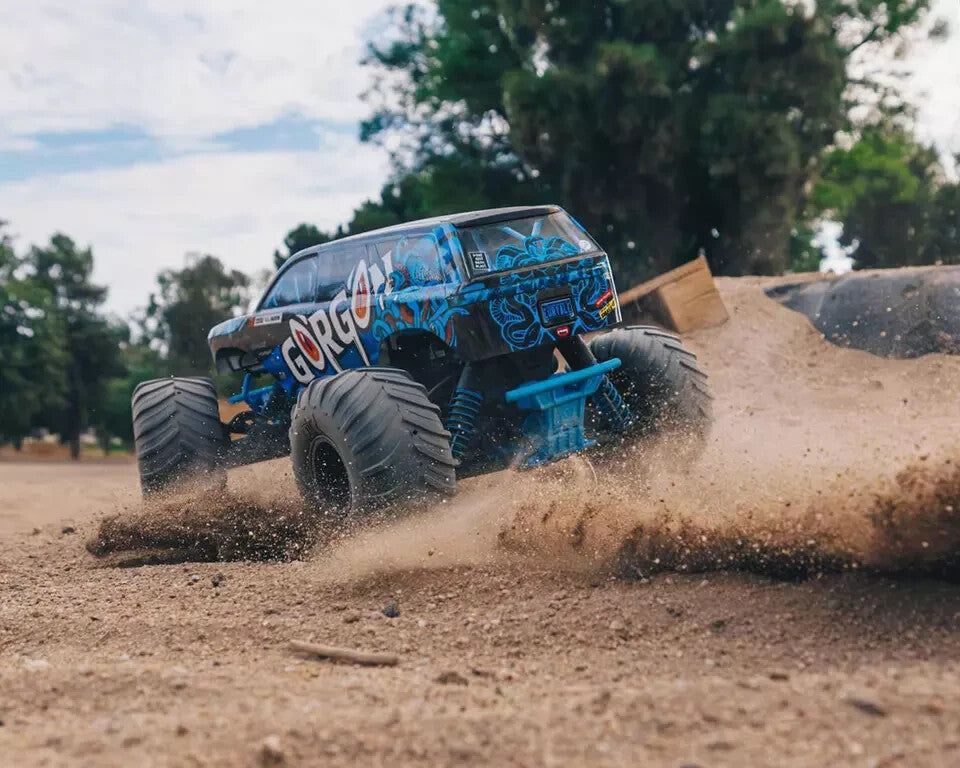 Arrma Gorgon 4X2 MEGA 550 Brushed 1/10 Monster Truck RTR (Blue) ARA3230T1