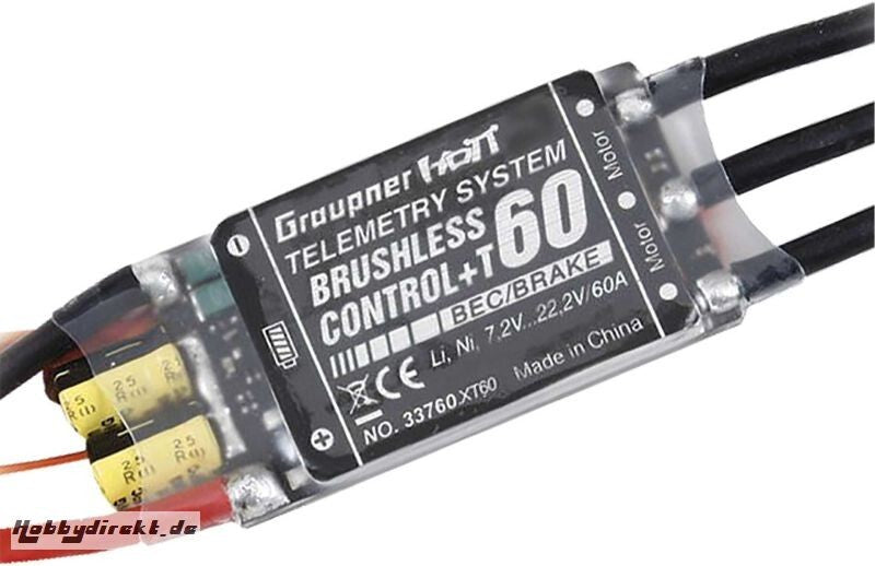 New Graupner Brushless ESC Control Regulator + T 60 XT-60  33760.XT60
