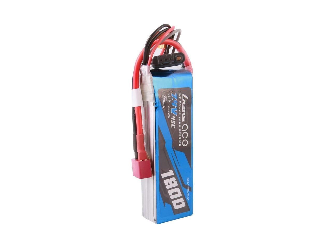4x Gens Ace G-Tech Smart 2S LiPo Battery 45C 7.4V 1800mAh GEA182S45DGT