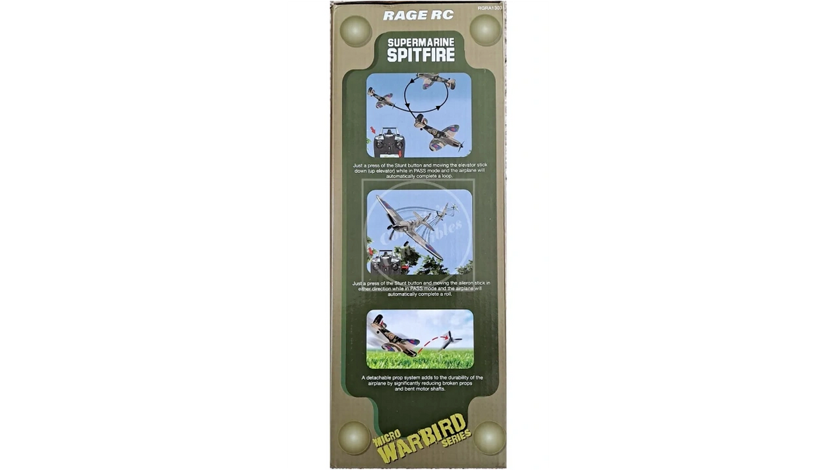 Rage RC Supermarine Spitfire Micro RTF Airplane w/ Pilot Assist PASS RGRA1303