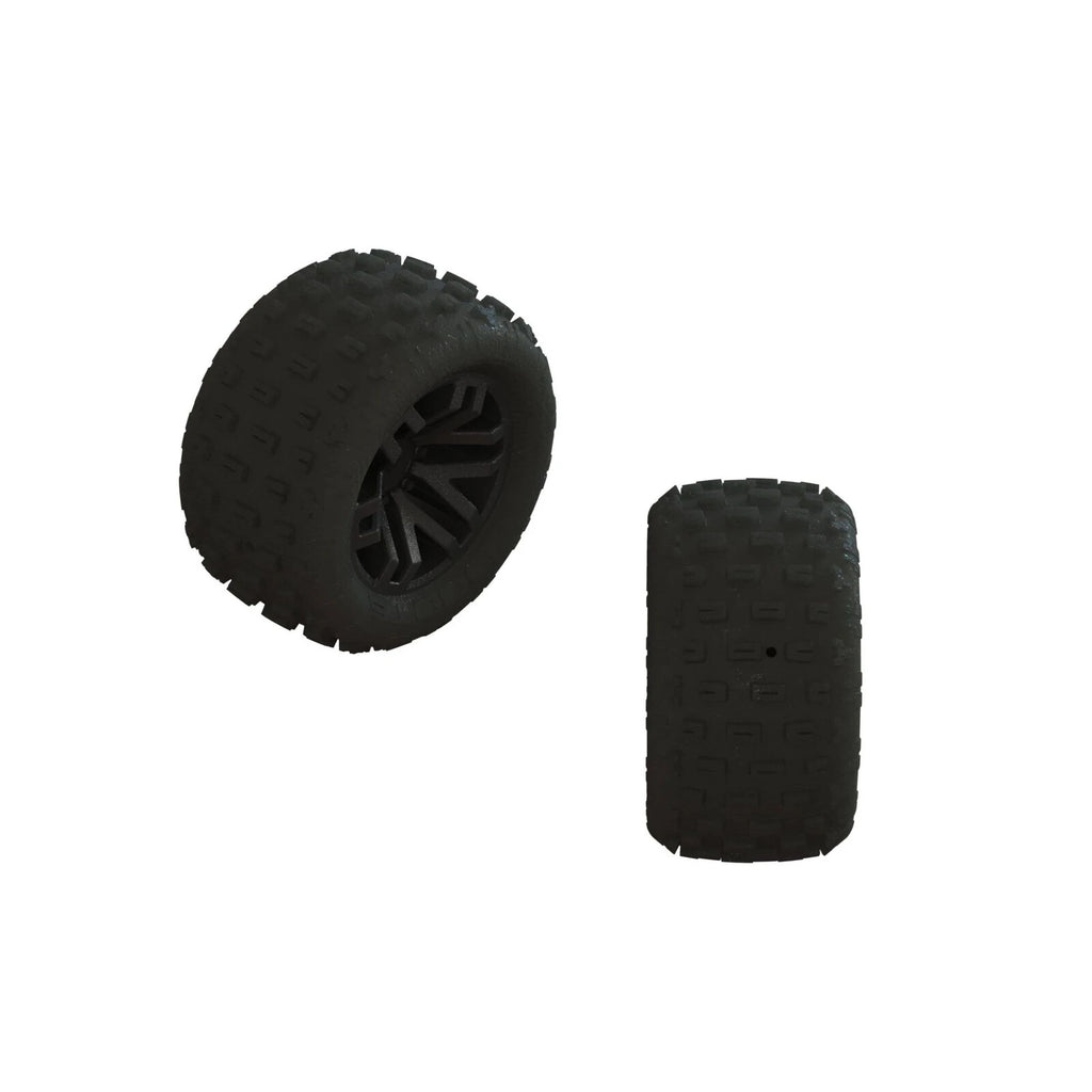 Arrma Granite Grom 1/18th Tires Dboots Fortress & Black 12mm Wheels ARA550112
