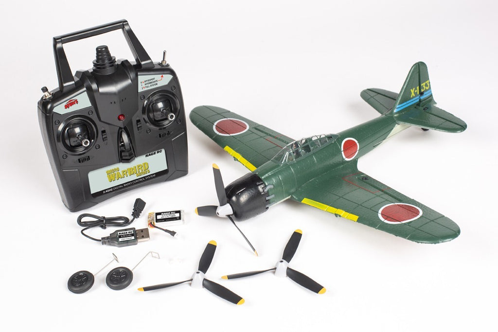 RAGE Mitsubushi A6M Zero Micro Warbirds RTF Electric Airplane (400mm) [RGRA1306]