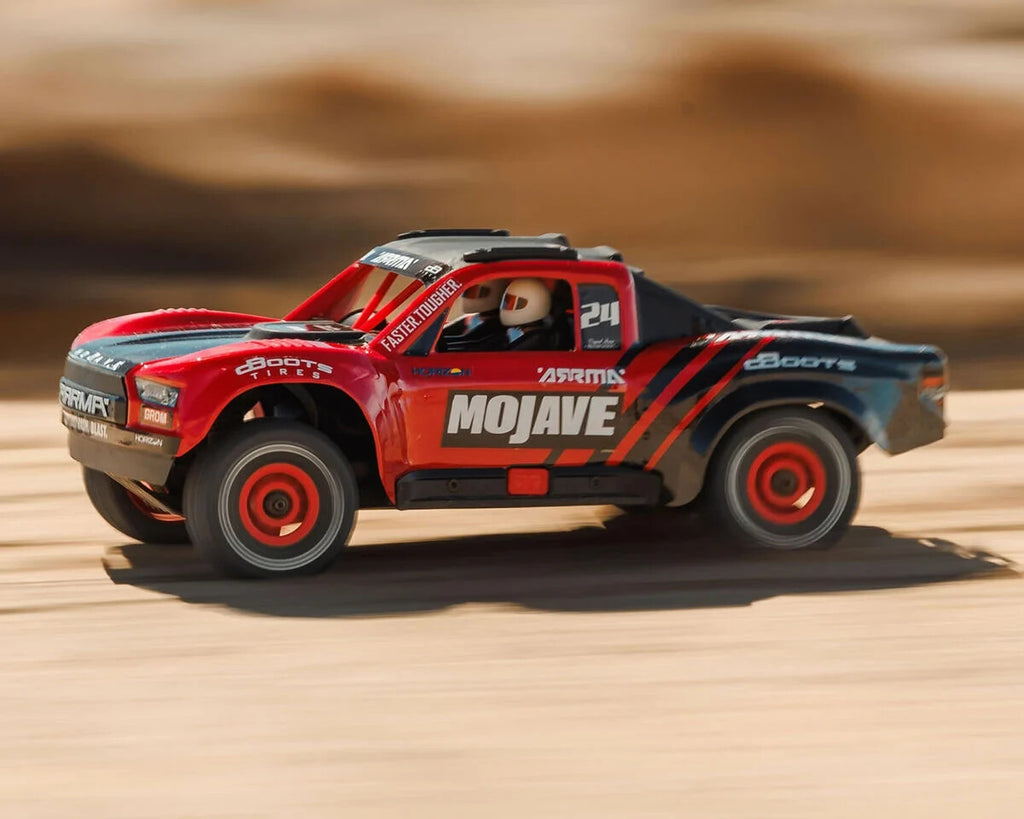 Arrma Mojave Grom MEGA 4WD 380 Brushed 1/18 Electric Desert Truck RTR Red/Black