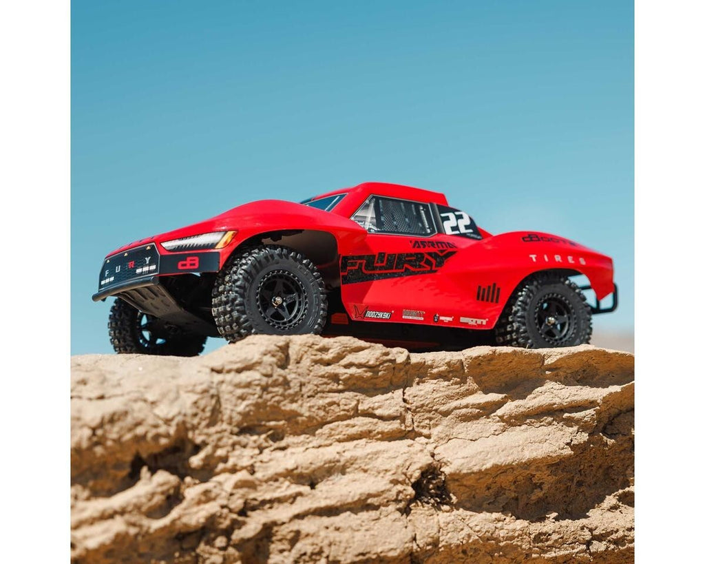Arrma Fury 2WD MEGA 550 RTR Brushed 1/10 Off-Road Short Course Truck (Red) w/SLT