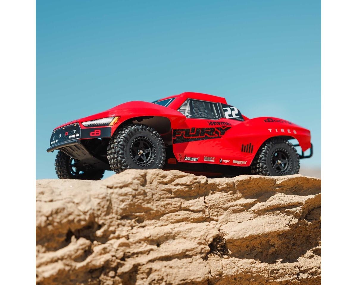 Arrma Fury 2WD MEGA 550 RTR Brushed 1/10 Off-Road Short Course Truck (Red) w/SLT