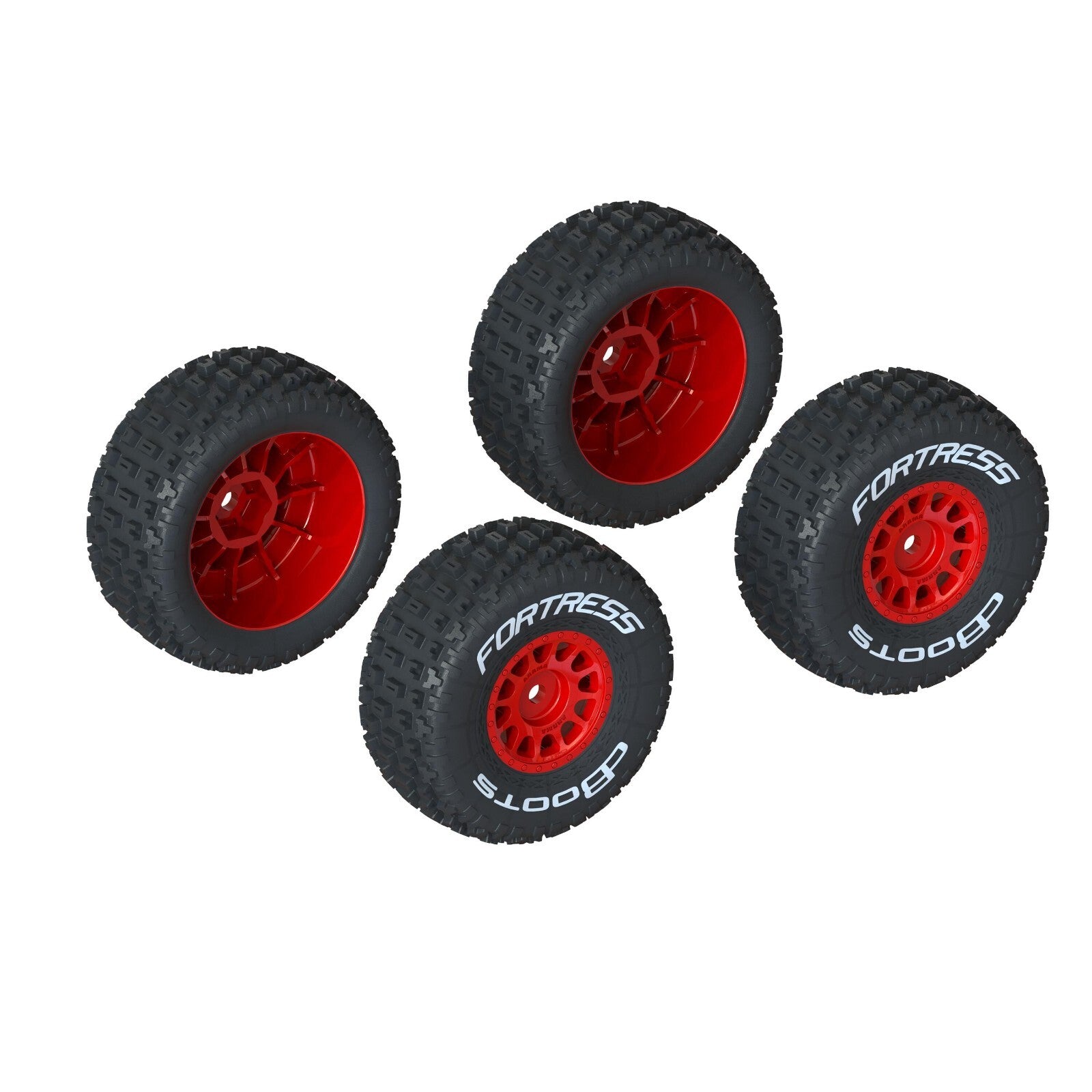 Arrma ARA550116 550116 dBoots FORTRESS Tire Set Glued Red 2 Pairs : Mojave Grom