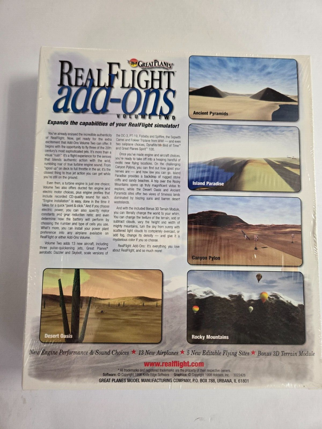 Great Planes Real Flight Add-Ons Volume 2 - RC Airplane  # GPMZ4102 - New Sealed