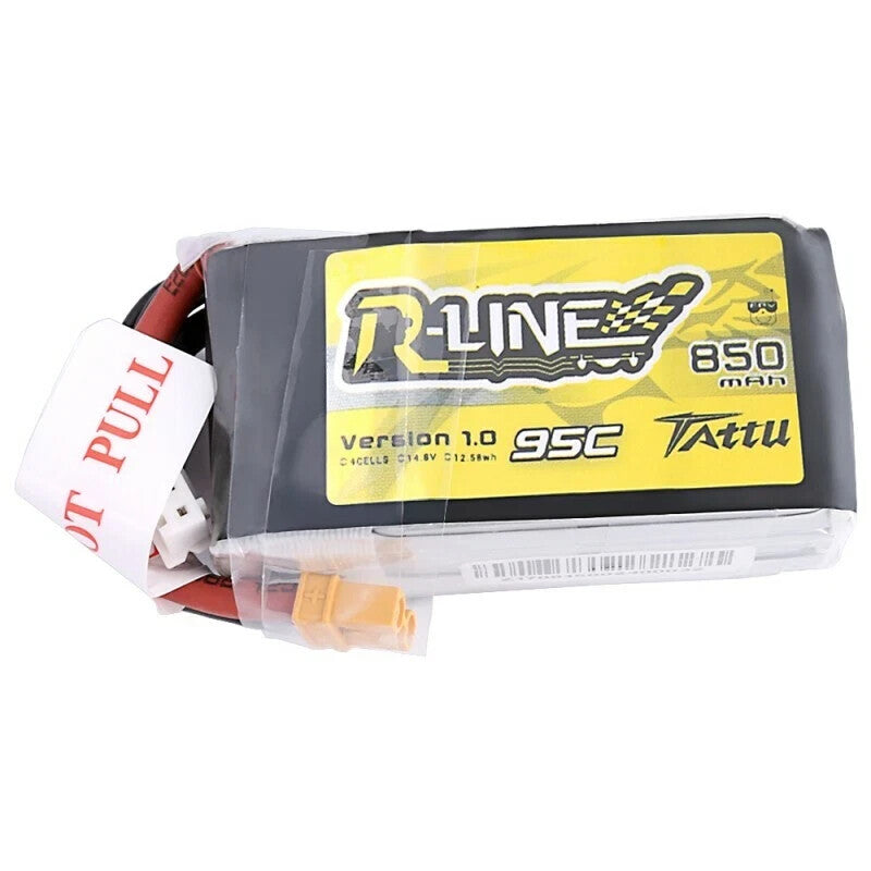 4X Tattu 850mAh 14.8V 95C 4S Lipo Battery XT30 Plug For FPV RC Drone Quadcopter
