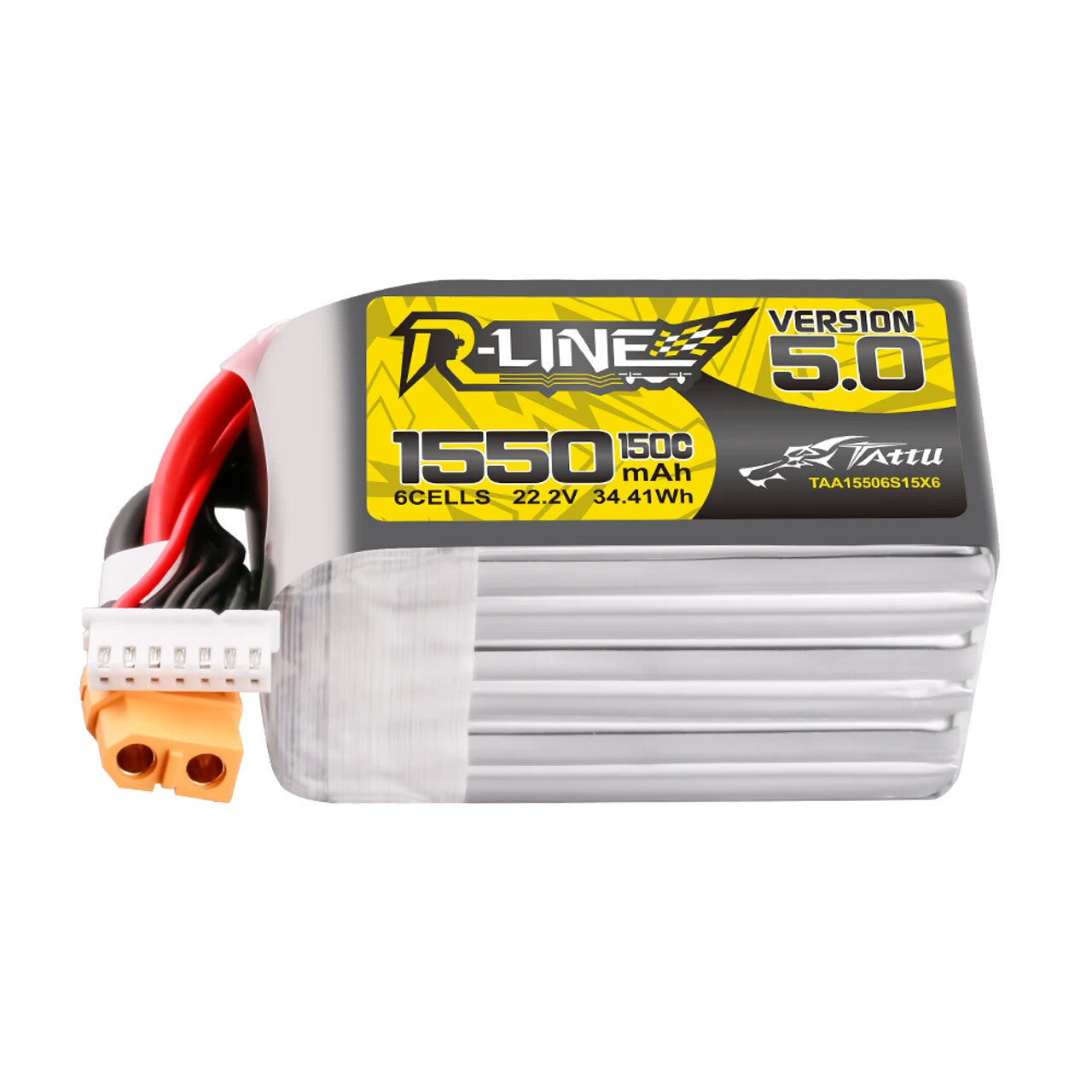 2x Tattu R-Line Version 5.0 1550mAh 6S 150C 22.2V Lipo Battery Pack W/ XT60 Plug