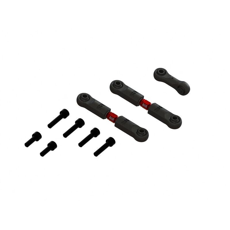 ARRMA ARA340217 Aluminum Adjustable Steering Links Set B (2) : 1/18 Mojave Grom