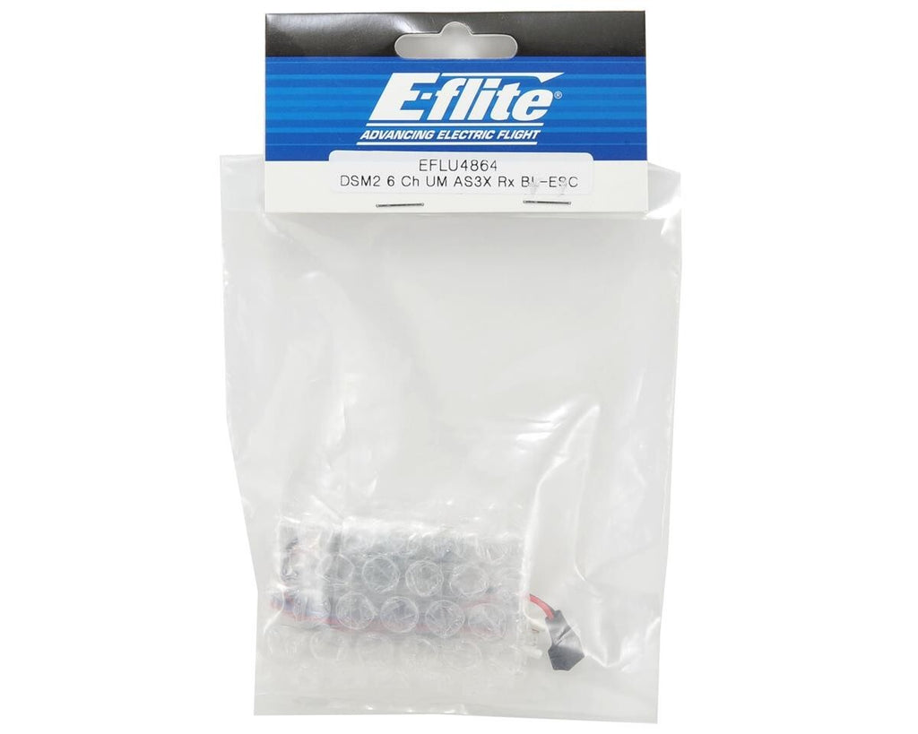E-flite EFlite DSM2 6 Channel UMX AS3X Receiver RX Brushless ESC EFLU4864