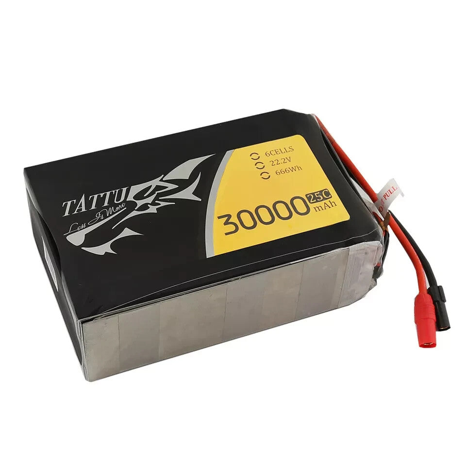 Tattu G-Tech 30000mAh 6S 22.2V 25C Lipo RC Drone Battery Pack with AS150U-F Plug