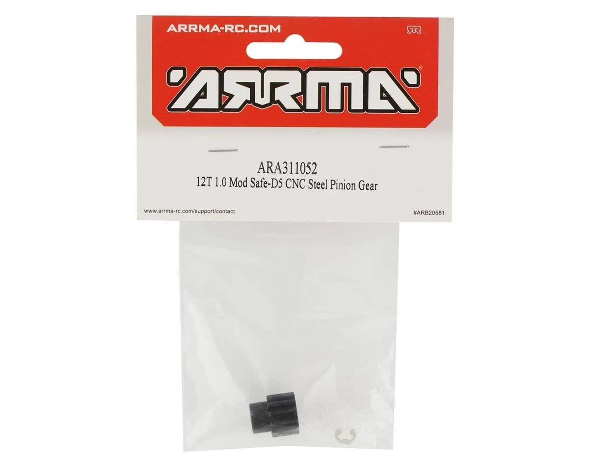 12T Mod1 Safe-D5 RC Truck Pinion Gear, ARA311052 311052 : Kraton 6S