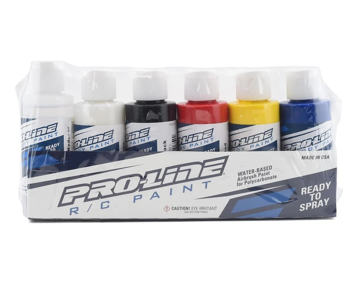 ProLine Racing RC Paint Primary Color Set -Red White Black Yellow Blue PRO632300