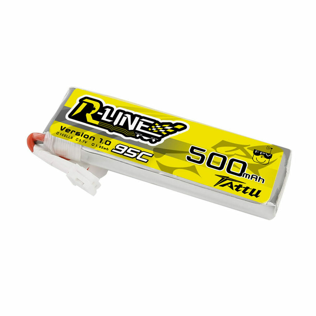 Tattu 500mAh 3.7V 95C 1S RC Remote Control Lipo Battery Pack W/ JST-PHR Plug