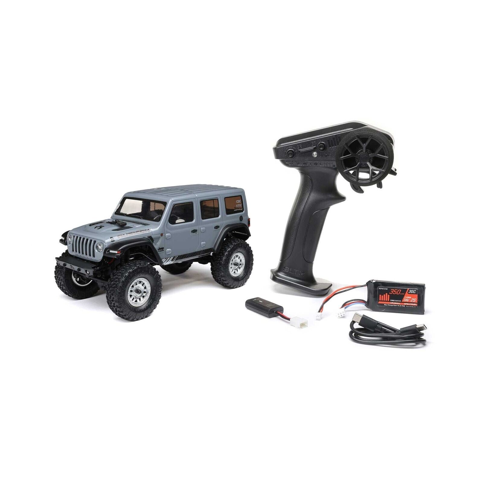 Axial AXI00002V3T3 SCX24 V3 RTR Ready To Run Jeep Wrangler Unlimited Body Gray