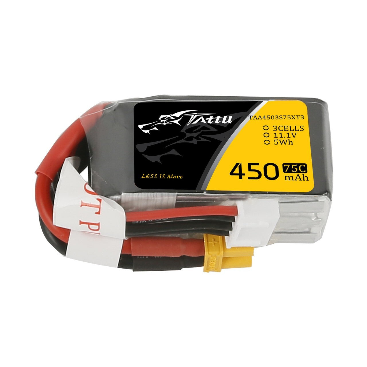 Tattu 3S 450mAh 75C 11.1V Lipo RC Airplane / Drone Battery Pack with XT30 Plug
